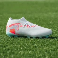 PUMA Future 9 Match Brilliance Gras / Kunstgras Voetbalschoenen (MG) Dames Wit Feloranje Roze Lichtblauw