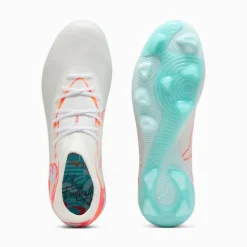 PUMA Future 9 Match Brilliance Gras / Kunstgras Voetbalschoenen (MG) Dames Wit Feloranje Roze Lichtblauw