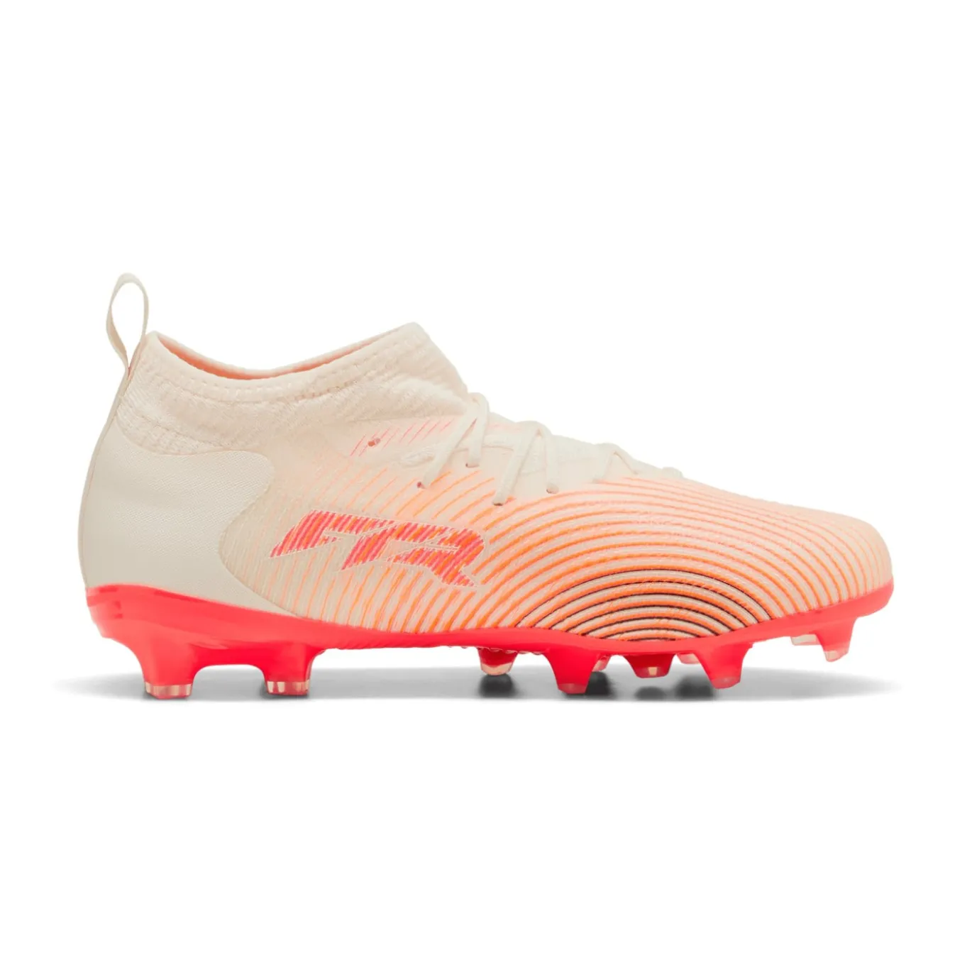 PUMA Future 9 Match Gras / Kunstgras Voetbalschoenen (MG) Kids Gebroken Wit Zwart Roze