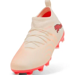 PUMA Future 9 Match Gras / Kunstgras Voetbalschoenen (MG) Kids Gebroken Wit Zwart Roze