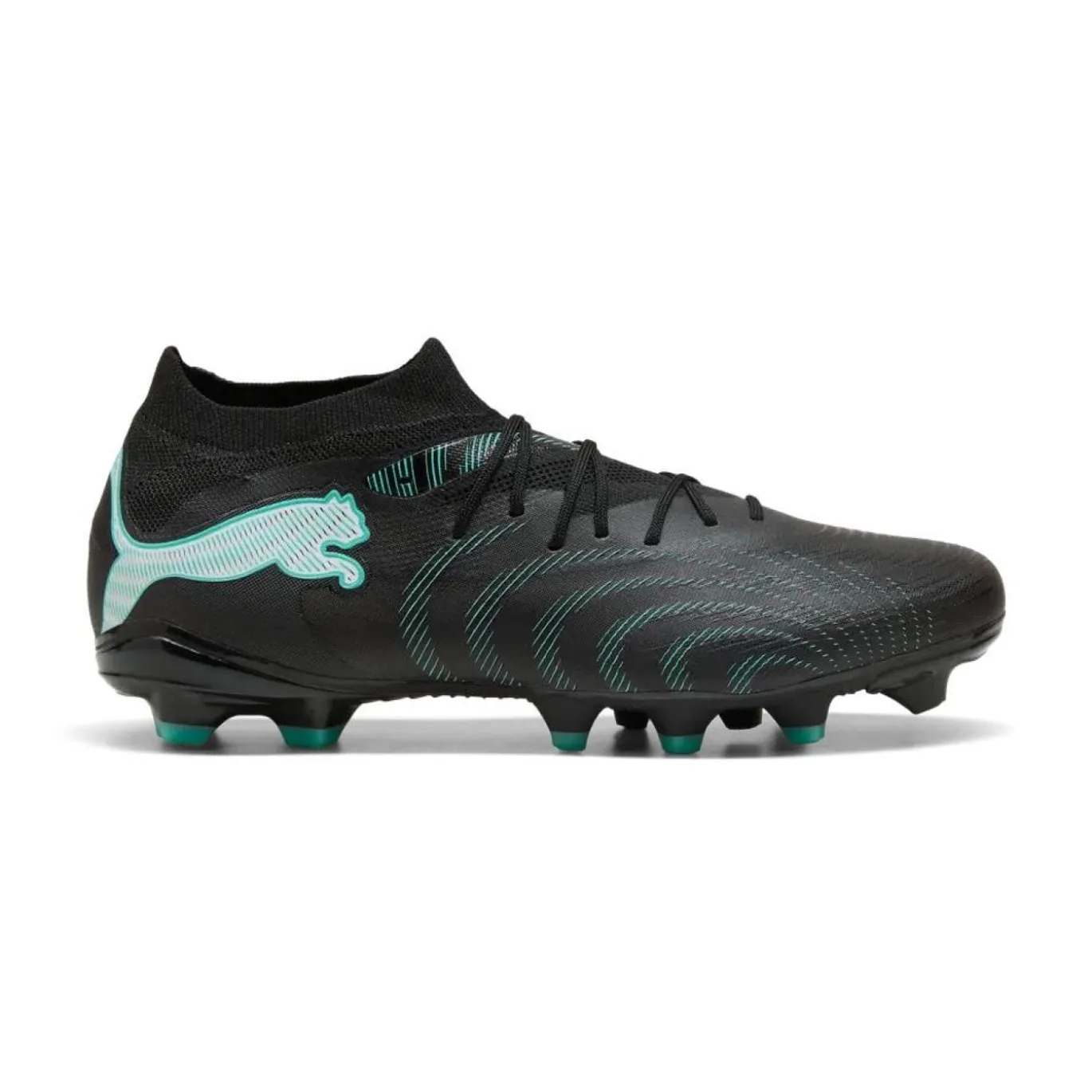 PUMA Future 9 Match Gras / Kunstgras Voetbalschoenen (MG) Zwart Intense Mint Wit