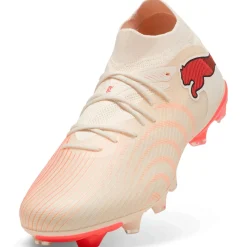 PUMA Future 9 Match Gras / Kunstgras Voetbalschoenen (MG) Gebroken Wit Zwart Roze