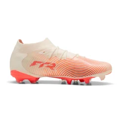 PUMA Future 9 Match Gras / Kunstgras Voetbalschoenen (MG) Gebroken Wit Zwart Roze