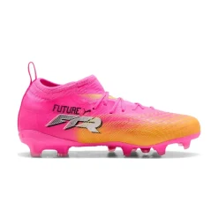 PUMA Future 9 Match Gras / Kunstgras Voetbalschoenen (MG) Kids Felroze Blauw Geel