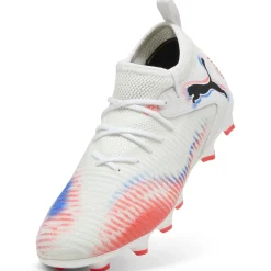 PUMA Future 8 Match Gras / Kunstgras Voetbalschoenen (MG) Kids Wit Felrood Blauw
