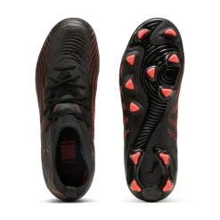 PUMA Future 9 Match Gras / Kunstgras Voetbalschoenen (MG) Kids Zwart Rood