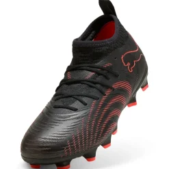 PUMA Future 9 Match Gras / Kunstgras Voetbalschoenen (MG) Kids Zwart Rood
