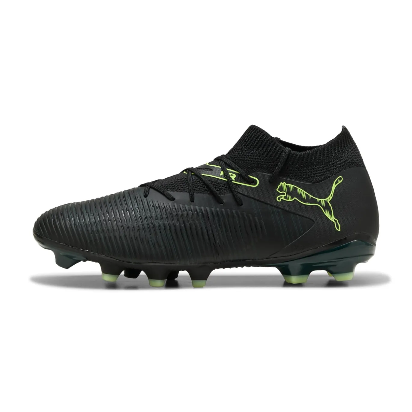 PUMA Future 8 Match Gras / Kunstgras Voetbalschoenen (MG) Zwart Donkergroen Lichtgroen