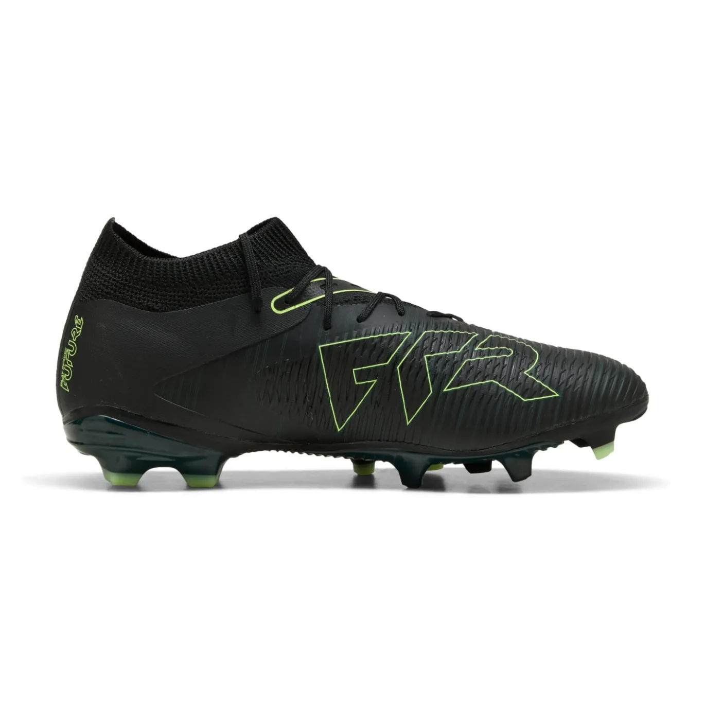 PUMA Future 8 Match Gras / Kunstgras Voetbalschoenen (MG) Zwart Donkergroen Lichtgroen