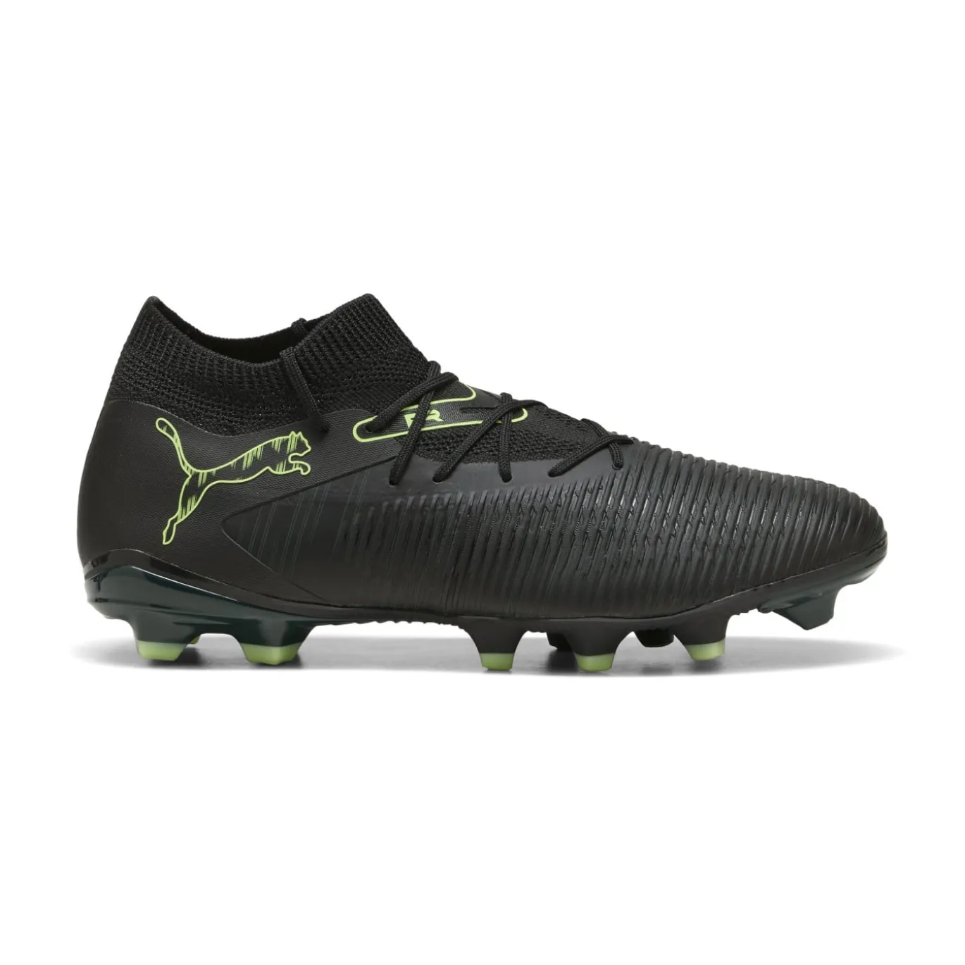 PUMA Future 8 Match Gras / Kunstgras Voetbalschoenen (MG) Zwart Donkergroen Lichtgroen