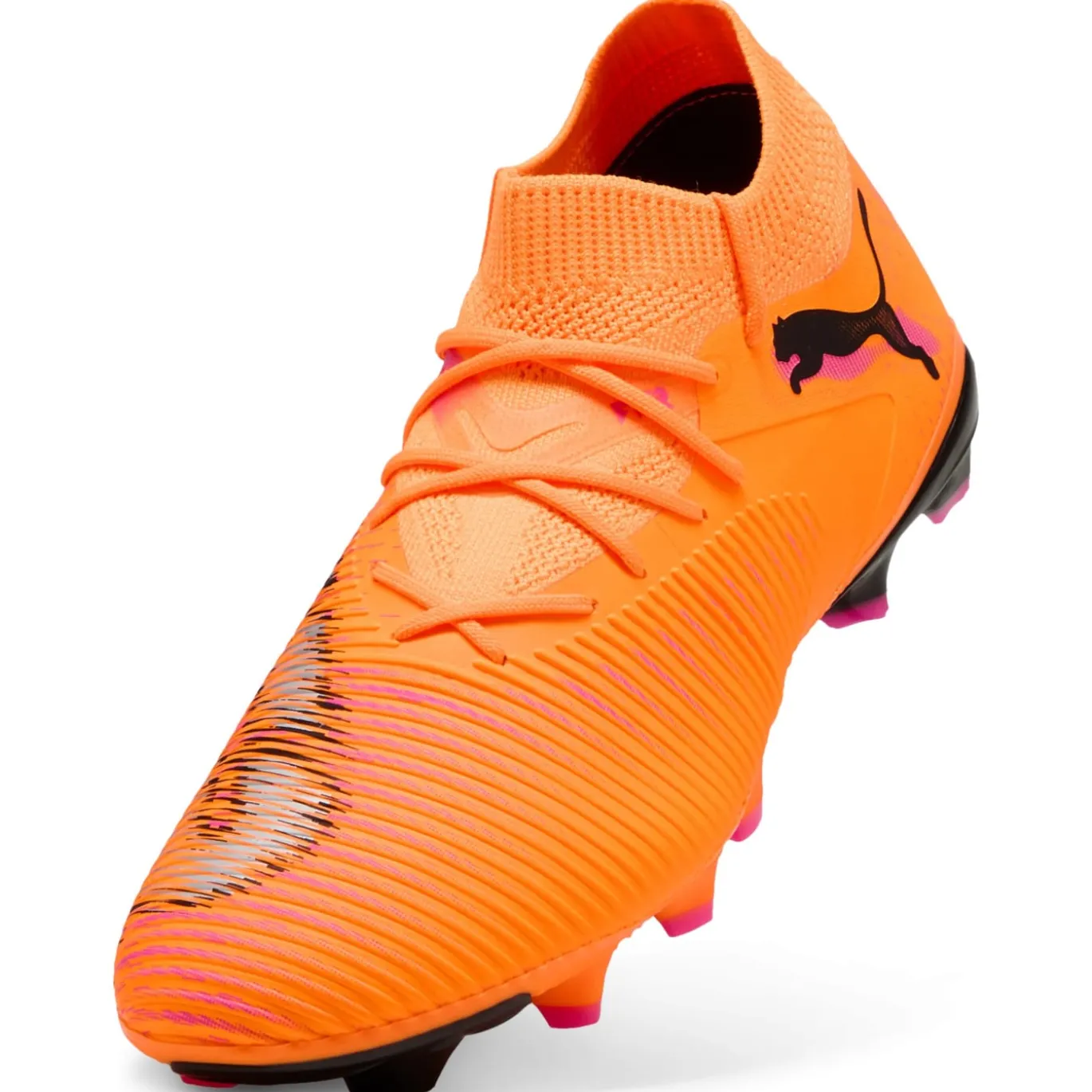 PUMA Future 8 Match Gras / Kunstgras Voetbalschoenen (MG) Oranje Roze Zwart