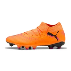 PUMA Future 8 Match Gras / Kunstgras Voetbalschoenen (MG) Oranje Roze Zwart