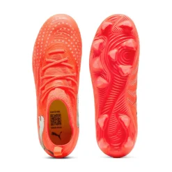 PUMA Future 9 Match Gras / Kunstgras Voetbalschoenen (MG) Kids Felrood Zilver Zwart