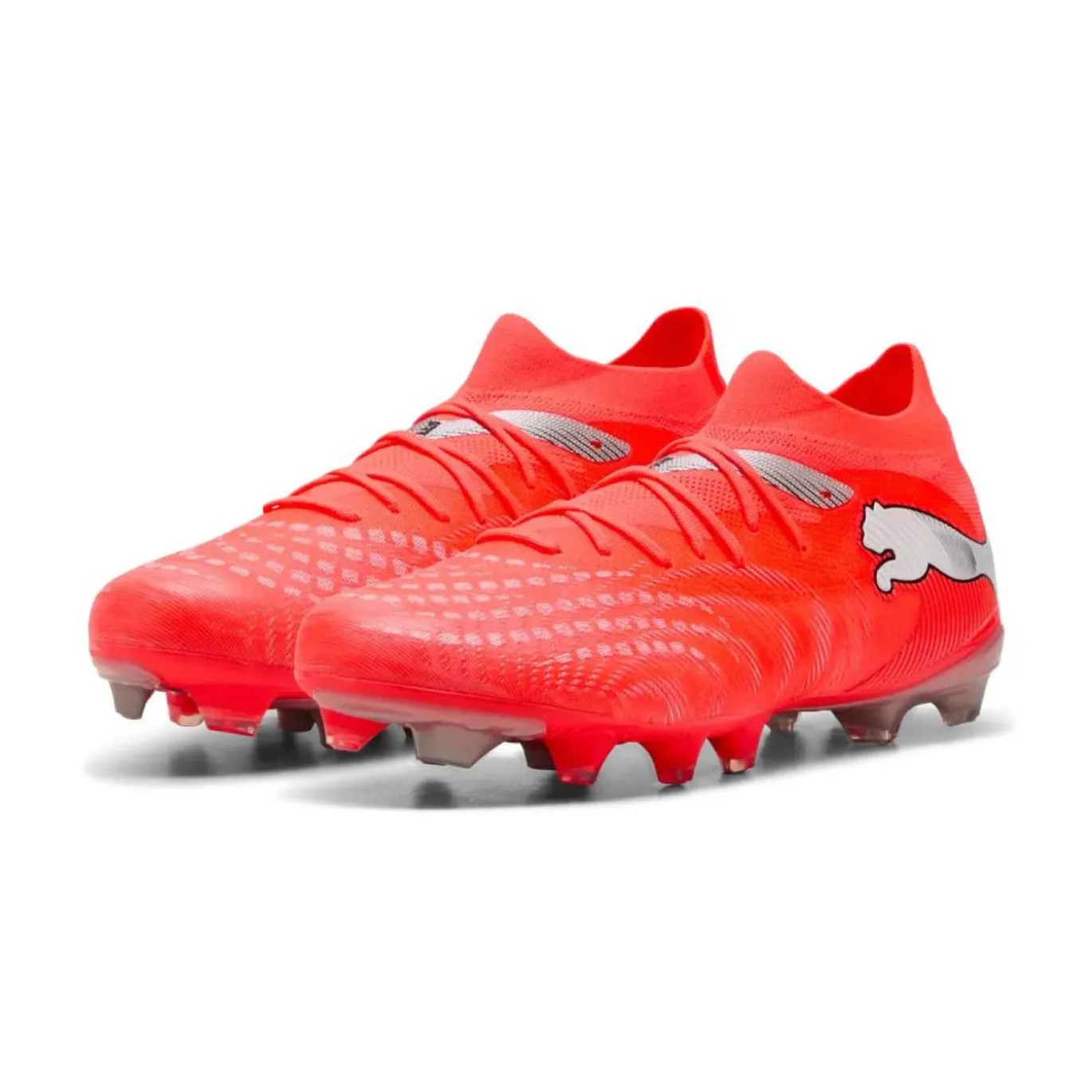 PUMA Future 9 Match Gras / Kunstgras Voetbalschoenen (MG) Felrood Zilver Zwart