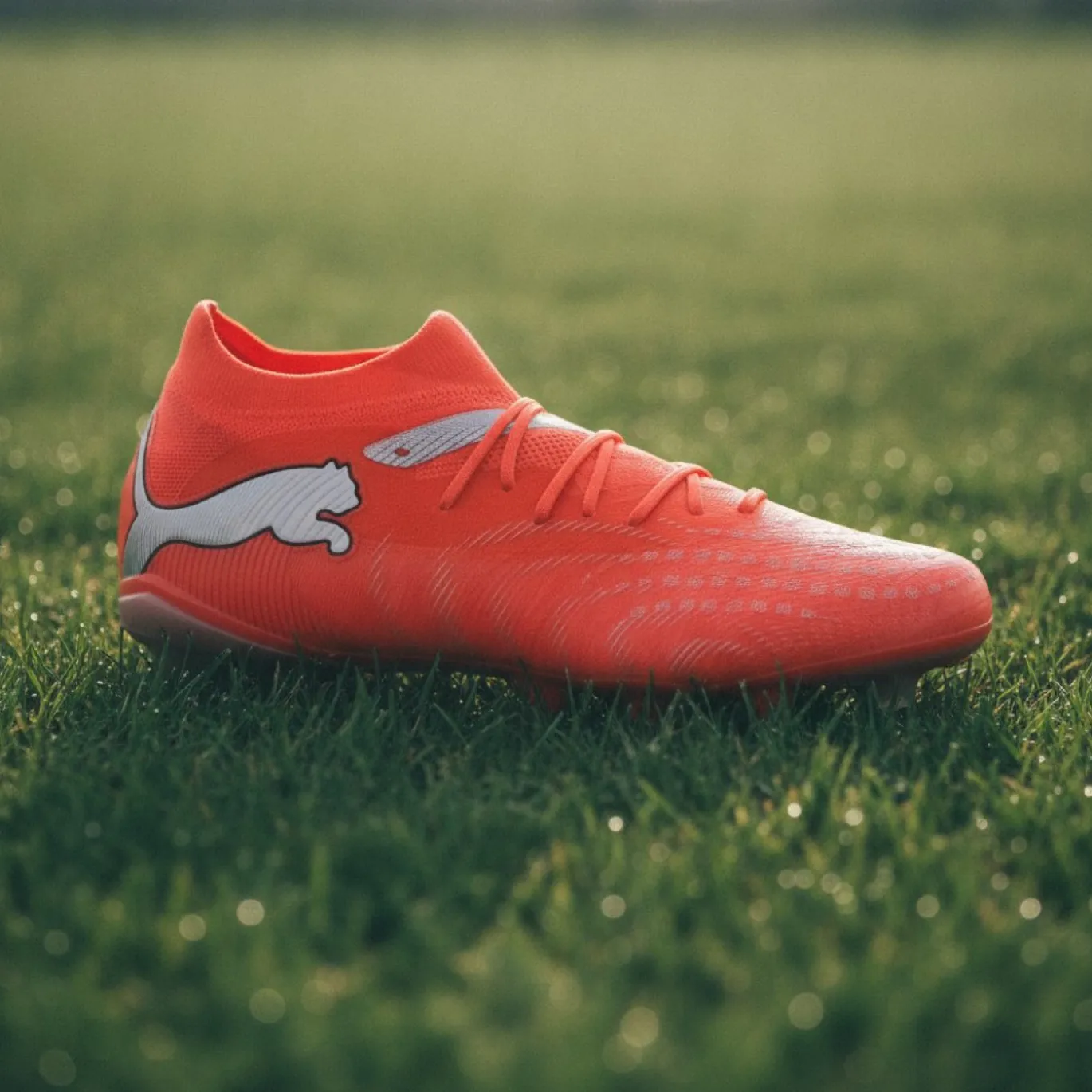 PUMA Future 9 Match Gras / Kunstgras Voetbalschoenen (MG) Felrood Zilver Zwart