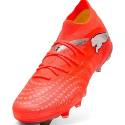 PUMA Future 9 Match Gras / Kunstgras Voetbalschoenen (MG) Felrood Zilver Zwart