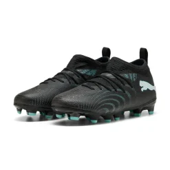 PUMA Future 9 Match Gras / Kunstgras Voetbalschoenen (MG) Kids Zwart Intense Mint Wit