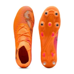 PUMA Future 8 Match IJzeren-Nop Voetbalschoenen (SG) Oranje Roze Zwart