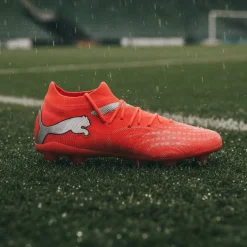 PUMA Future 9 Match IJzeren-Nop Voetbalschoenen (SG) Felrood Zilver Zwart