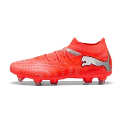 PUMA Future 9 Match IJzeren-Nop Voetbalschoenen (SG) Felrood Zilver Zwart