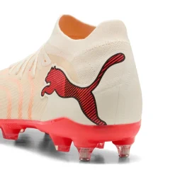 PUMA Future 9 Match IJzeren-Nop Voetbalschoenen (SG) Gebroken Wit Zwart Roze