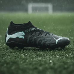 PUMA Future 9 Match IJzeren-Nop Voetbalschoenen (SG) Zwart Intense Mint Wit