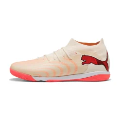 PUMA Future 9 Match Zaalvoetbalschoenen (IN) Gebroken Wit Zwart Roze