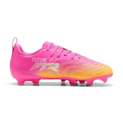 PUMA Future 9 Play Gras / Kunstgras Voetbalschoenen (MG) Kids Felroze Blauw Geel