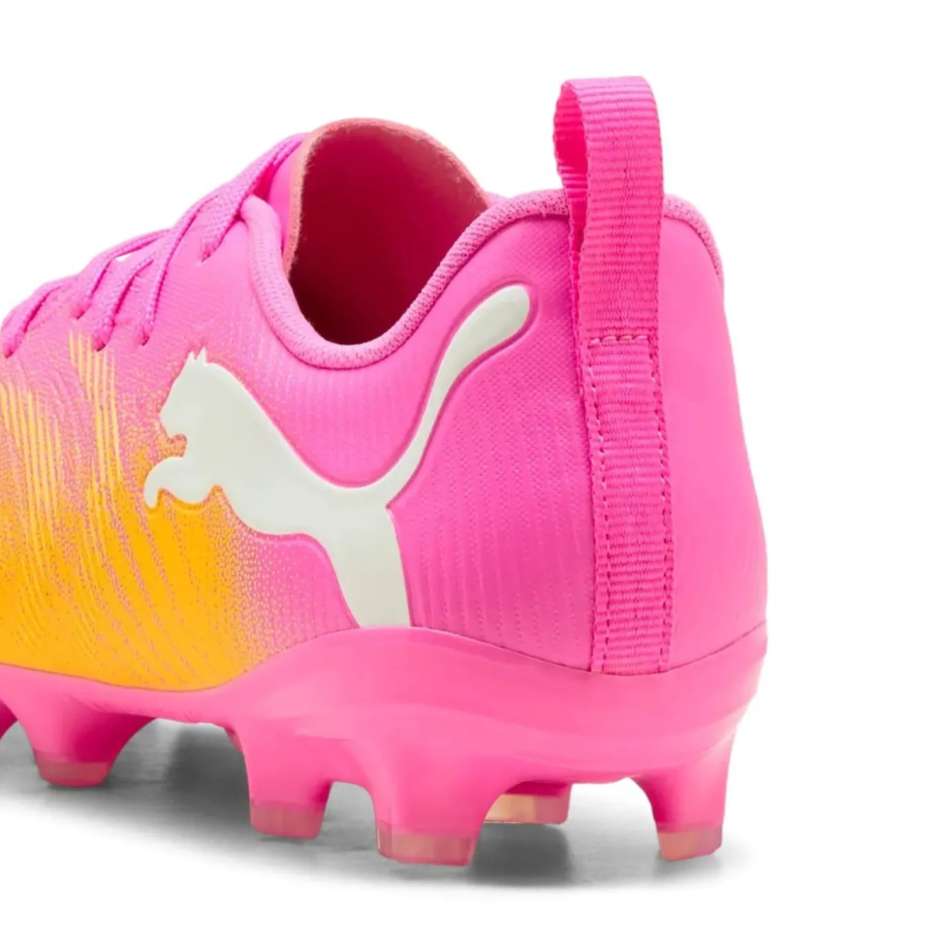 PUMA Future 9 Play Gras / Kunstgras Voetbalschoenen (MG) Kids Felroze Blauw Geel