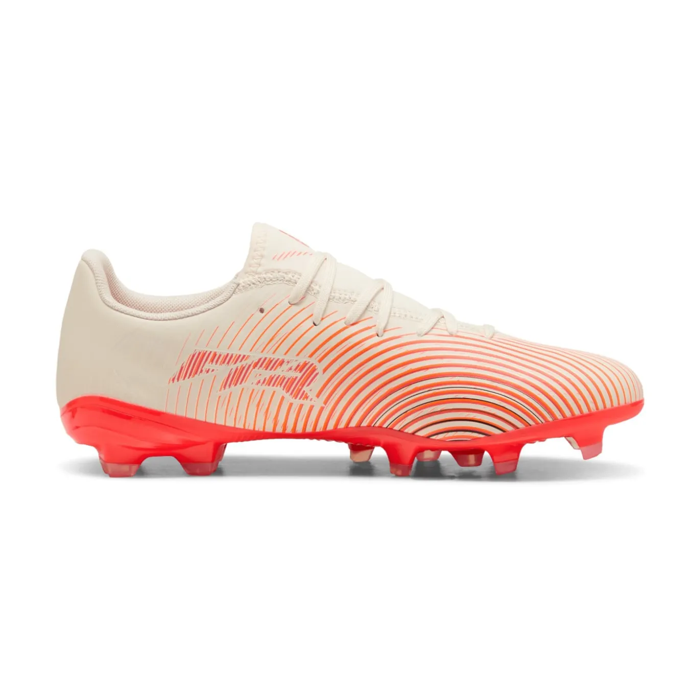 PUMA Future 9 Play Gras / Kunstgras Voetbalschoenen (MG) Gebroken Wit Zwart Roze