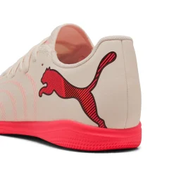 PUMA Future 9 Play Zaalvoetbalschoenen (IN) Gebroken Wit Zwart Roze