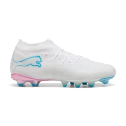 PUMA Future 9 Pro Gras / Kunstgras Voetbalschoenen (MG) Wit Felblauw Felroze