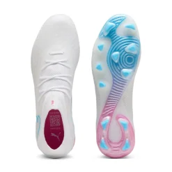 PUMA Future 9 Pro Gras / Kunstgras Voetbalschoenen (MG) Wit Felblauw Felroze