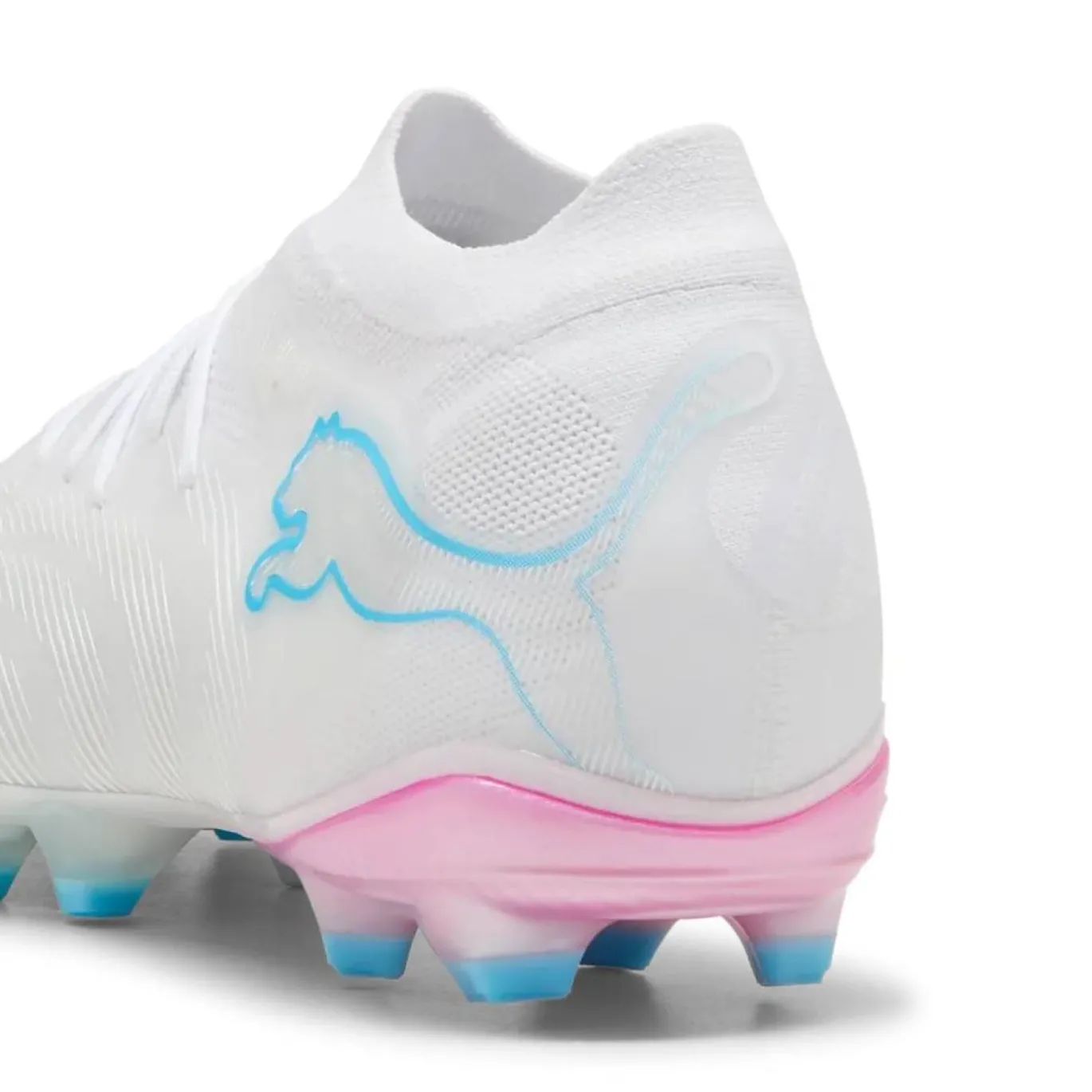 PUMA Future 9 Pro Gras / Kunstgras Voetbalschoenen (MG) Wit Felblauw Felroze