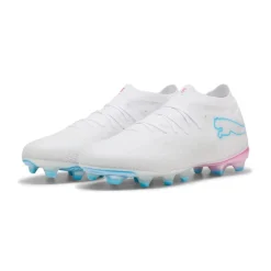 PUMA Future 9 Pro Gras / Kunstgras Voetbalschoenen (MG) Wit Felblauw Felroze