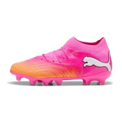 PUMA Future 9 Pro Gras / Kunstgras Voetbalschoenen (MG) Kids Felroze Blauw Geel