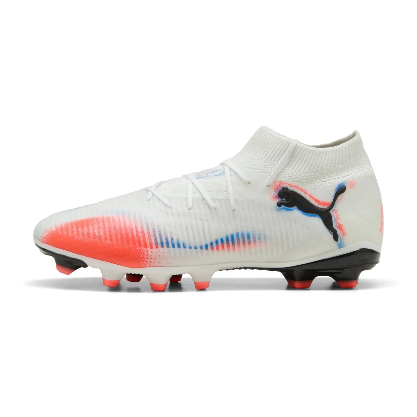 PUMA Future 8 Pro Gras / Kunstgras Voetbalschoenen (MG) Wit Felrood Blauw