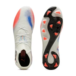 PUMA Future 8 Pro Gras / Kunstgras Voetbalschoenen (MG) Wit Felrood Blauw