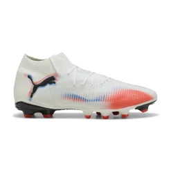 PUMA Future 8 Pro Gras / Kunstgras Voetbalschoenen (MG) Wit Felrood Blauw