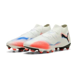 PUMA Future 8 Pro Gras / Kunstgras Voetbalschoenen (MG) Wit Felrood Blauw