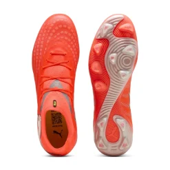 PUMA Future 9 Pro Gras / Kunstgras Voetbalschoenen (MG) Felrood Zilver Zwart