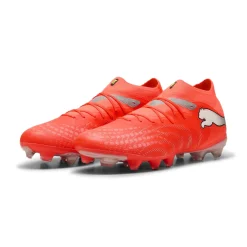 PUMA Future 9 Pro Gras / Kunstgras Voetbalschoenen (MG) Felrood Zilver Zwart