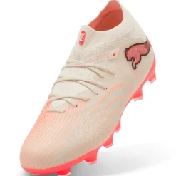 PUMA Future 9 Pro Gras / Kunstgras Voetbalschoenen (MG) Kids Gebroken Wit Zwart Roze