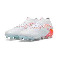 PUMA Future 9 Ultimate Brilliance Gras Voetbalschoenen (FG) Dames Wit Feloranje Roze Lichtblauw
