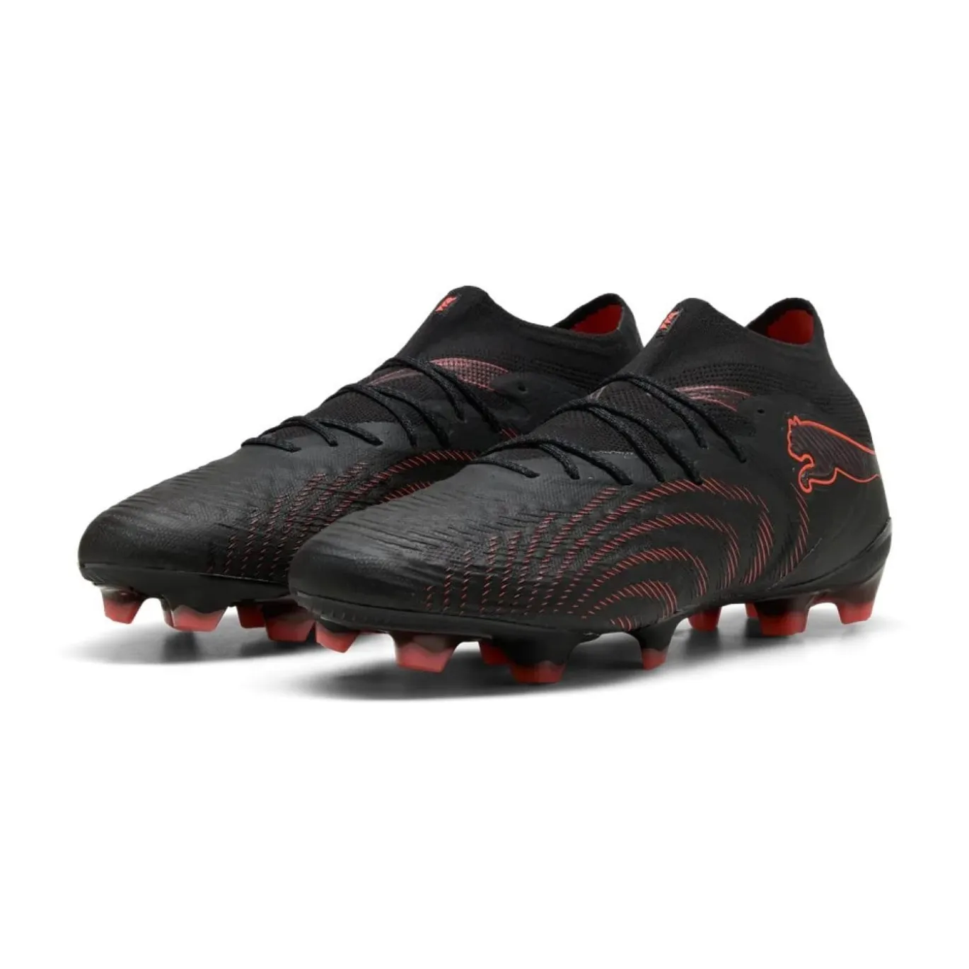 PUMA Future 9 Ultimate Gras Voetbalschoenen (FG) Zwart Rood