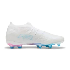 PUMA Future 9 Ultimate Gras Voetbalschoenen (FG) Wit Felblauw Felroze