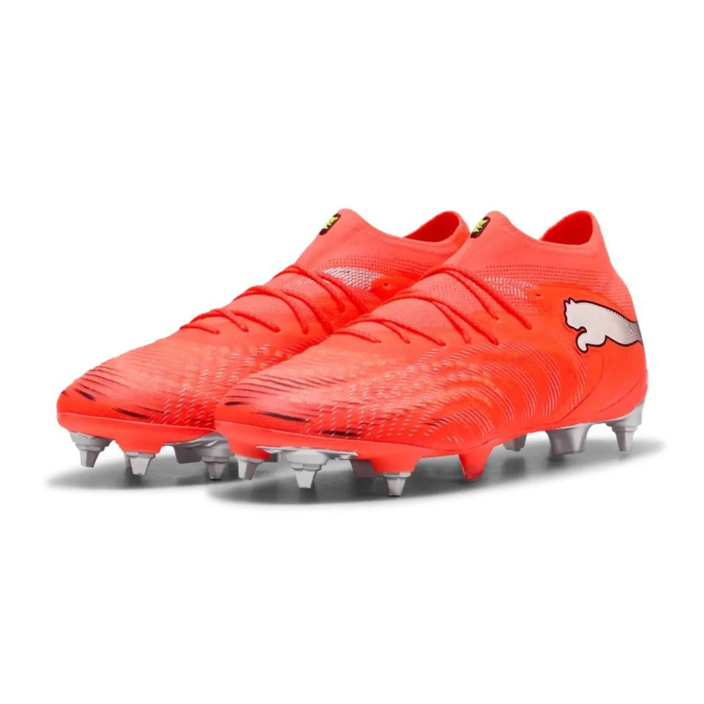 PUMA Future 9 Ultimate IJzeren-Nop Voetbalschoenen (SG) Felrood Zilver Zwart
