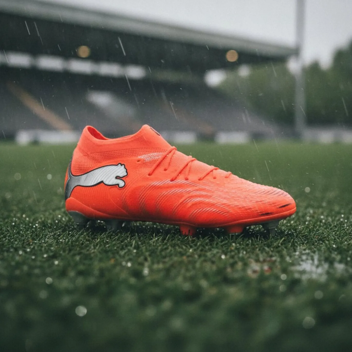 PUMA Future 9 Ultimate IJzeren-Nop Voetbalschoenen (SG) Felrood Zilver Zwart
