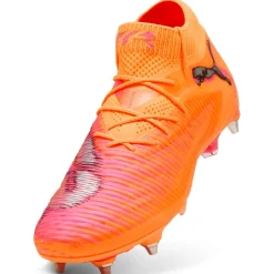 PUMA Future 8 Ultimate IJzeren-Nop Voetbalschoenen (SG) Oranje Roze Zwart