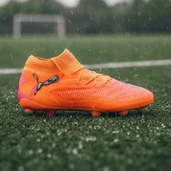 PUMA Future 8 Ultimate IJzeren-Nop Voetbalschoenen (SG) Oranje Roze Zwart